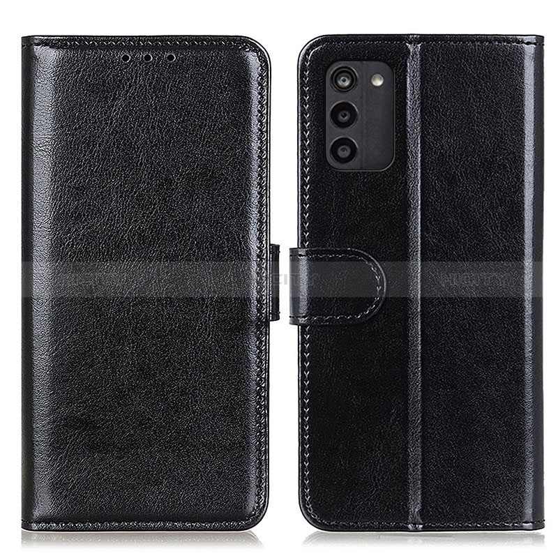 Handytasche Stand Schutzhülle Flip Leder Hülle M07L für Nokia G100 Schwarz Plus