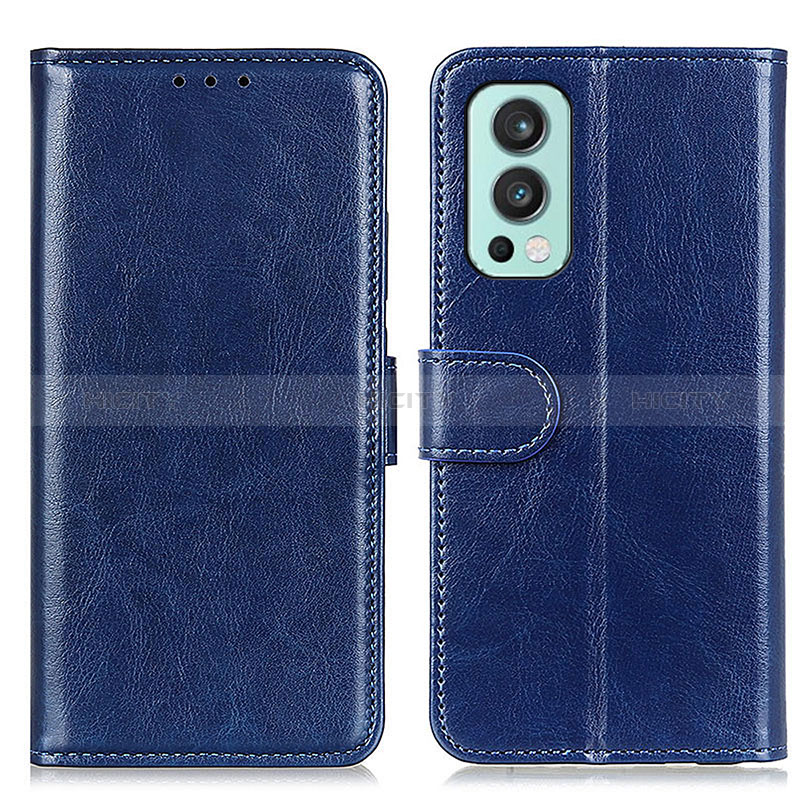 Handytasche Stand Schutzhülle Flip Leder Hülle M07L für OnePlus Nord 2 5G Blau Plus