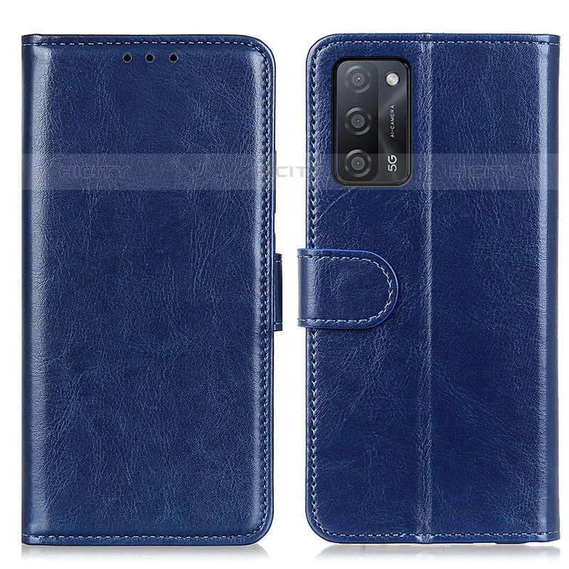 Handytasche Stand Schutzhülle Flip Leder Hülle M07L für Oppo A53s 5G Blau