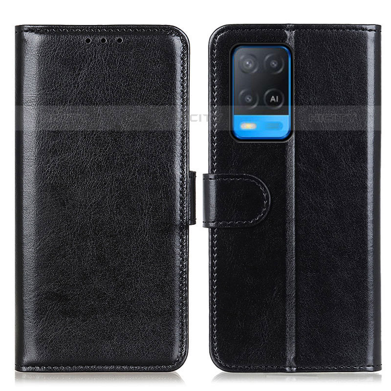 Handytasche Stand Schutzhülle Flip Leder Hülle M07L für Oppo A54 4G Schwarz Plus