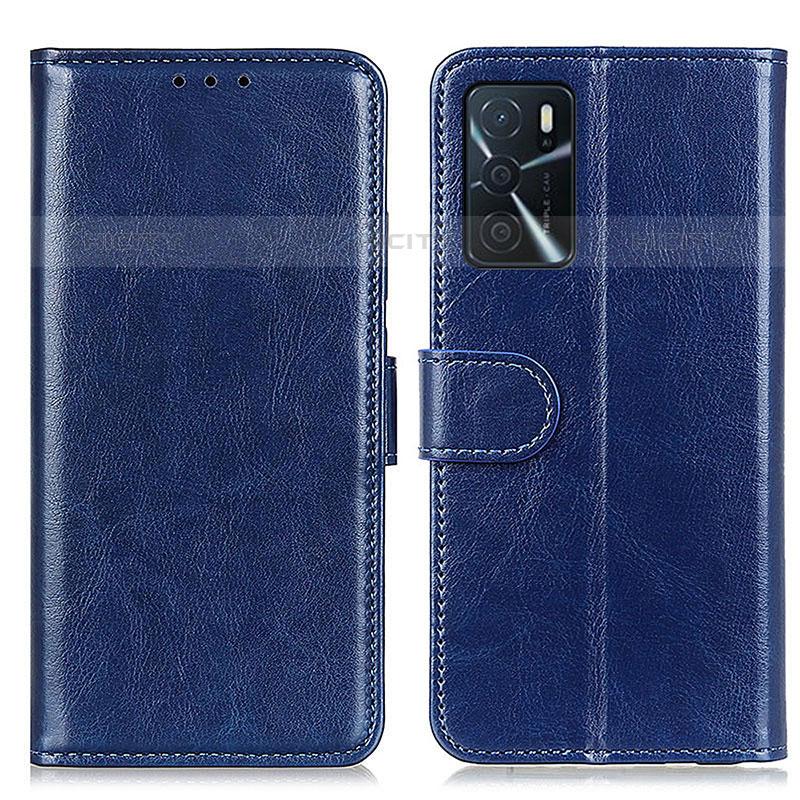 Handytasche Stand Schutzhülle Flip Leder Hülle M07L für Oppo A54s Blau Plus