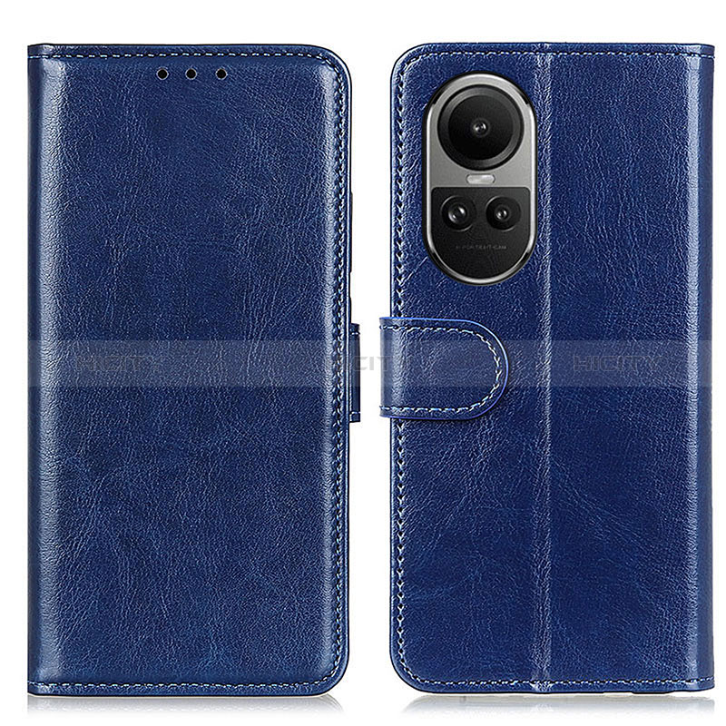 Handytasche Stand Schutzhülle Flip Leder Hülle M07L für Oppo Reno10 Pro 5G Blau