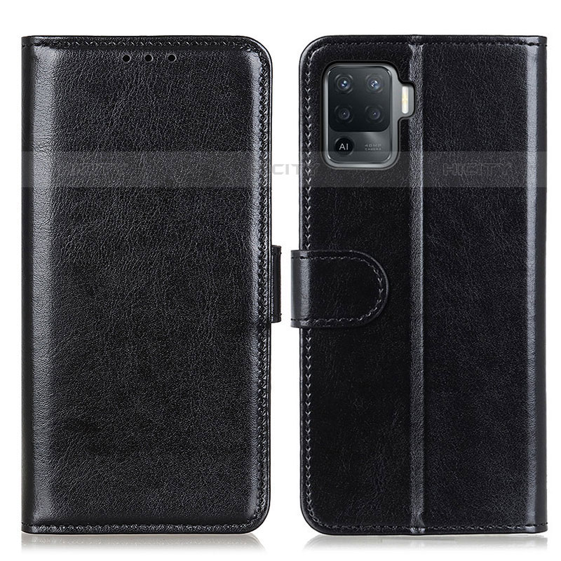 Handytasche Stand Schutzhülle Flip Leder Hülle M07L für Oppo Reno5 F Schwarz