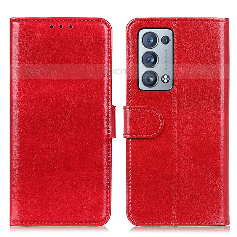 Handytasche Stand Schutzhülle Flip Leder Hülle M07L für Oppo Reno6 Pro+ Plus 5G Rot