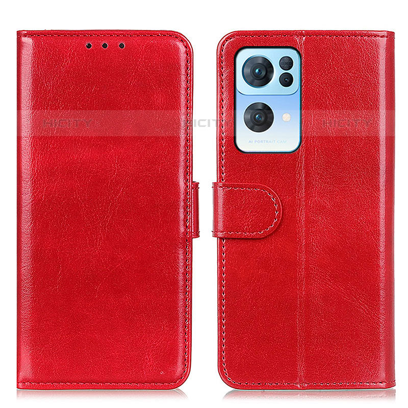 Handytasche Stand Schutzhülle Flip Leder Hülle M07L für Oppo Reno7 Pro 5G Rot