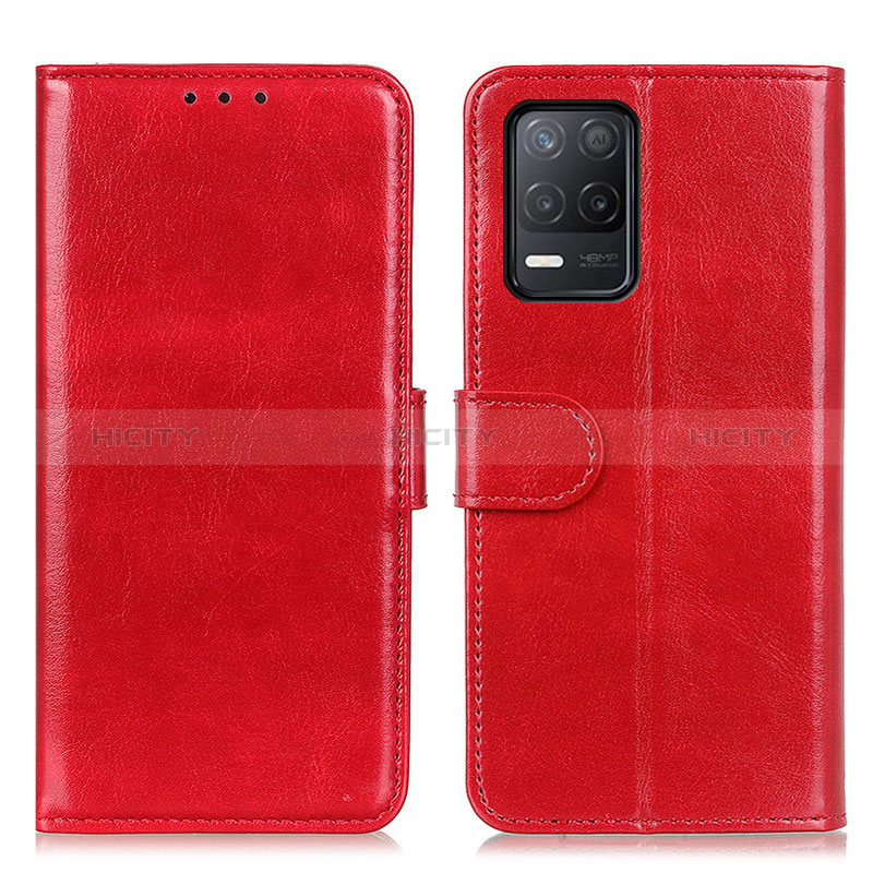 Handytasche Stand Schutzhülle Flip Leder Hülle M07L für Realme 8 5G Rot Plus