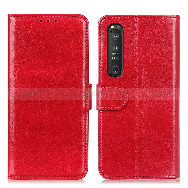 Handytasche Stand Schutzhülle Flip Leder Hülle M07L für Sony Xperia 1 III Rot