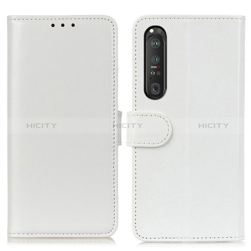 Handytasche Stand Schutzhülle Flip Leder Hülle M07L für Sony Xperia 1 III Weiß