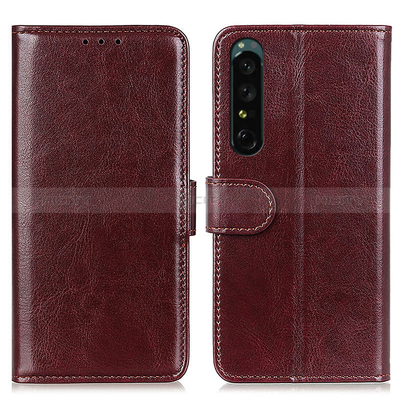 Handytasche Stand Schutzhülle Flip Leder Hülle M07L für Sony Xperia 1 IV SO-51C Braun