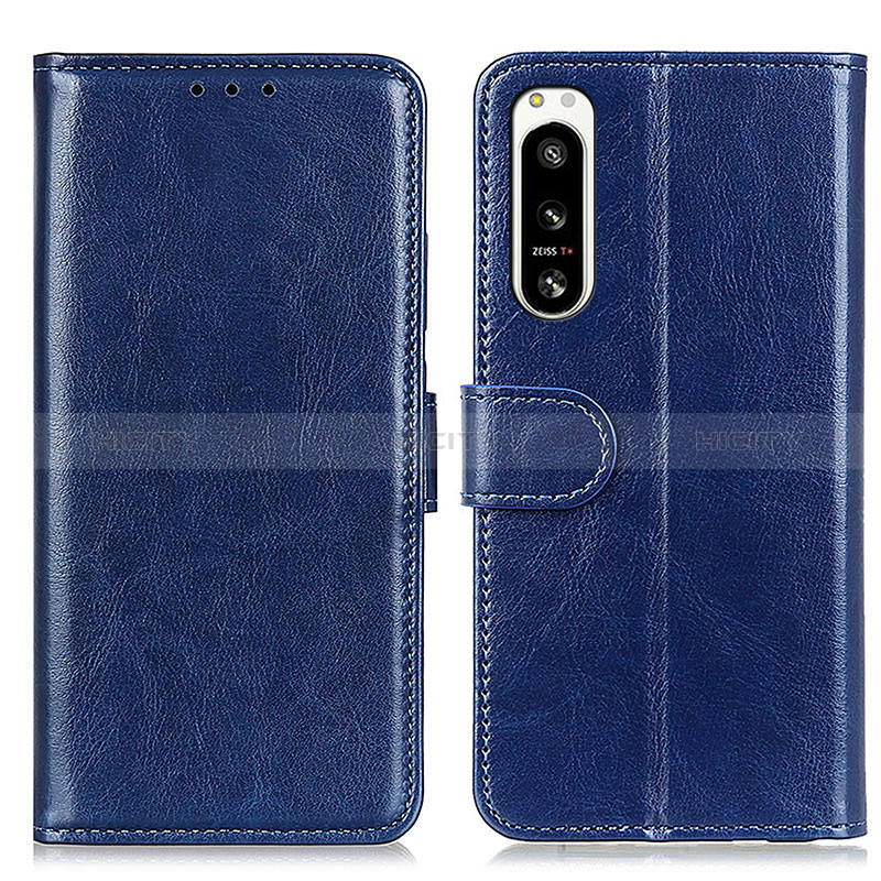 Handytasche Stand Schutzhülle Flip Leder Hülle M07L für Sony Xperia 5 IV Blau