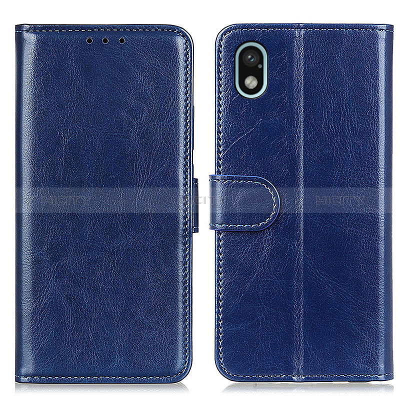 Handytasche Stand Schutzhülle Flip Leder Hülle M07L für Sony Xperia Ace III SO-53C Blau Plus