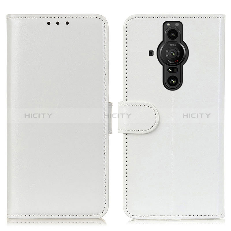 Handytasche Stand Schutzhülle Flip Leder Hülle M07L für Sony Xperia PRO-I Weiß Plus