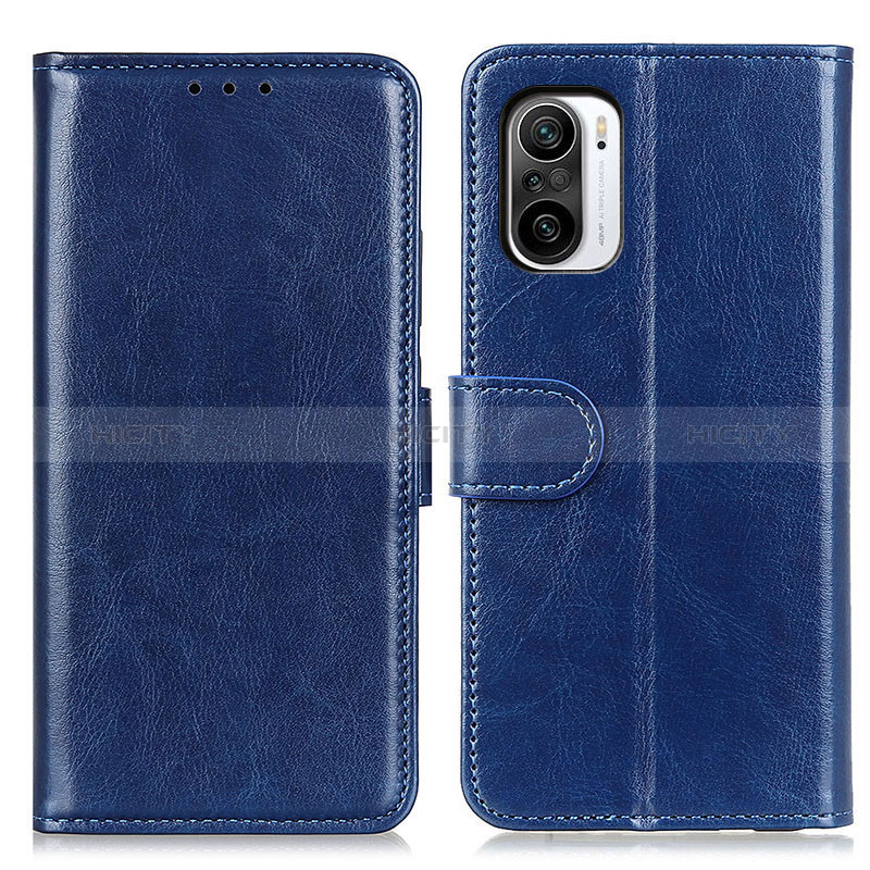 Handytasche Stand Schutzhülle Flip Leder Hülle M07L für Xiaomi Redmi K40 Pro+ Plus 5G Blau Plus