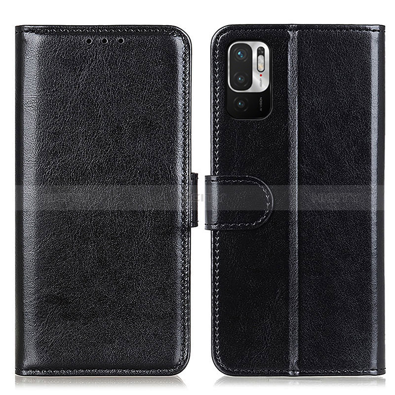 Handytasche Stand Schutzhülle Flip Leder Hülle M07L für Xiaomi Redmi Note 10 JE 5G Schwarz