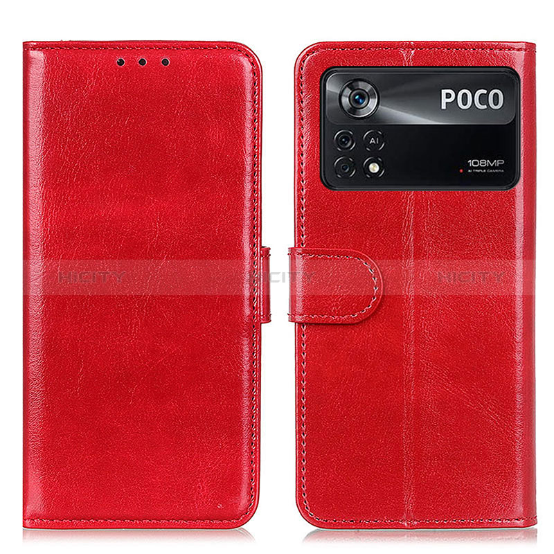 Handytasche Stand Schutzhülle Flip Leder Hülle M07L für Xiaomi Redmi Note 11E Pro 5G Rot Plus