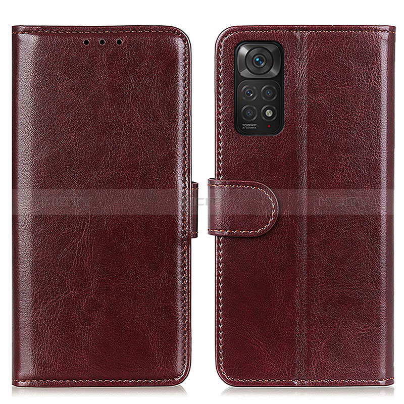 Handytasche Stand Schutzhülle Flip Leder Hülle M07L für Xiaomi Redmi Note 11S 4G Braun