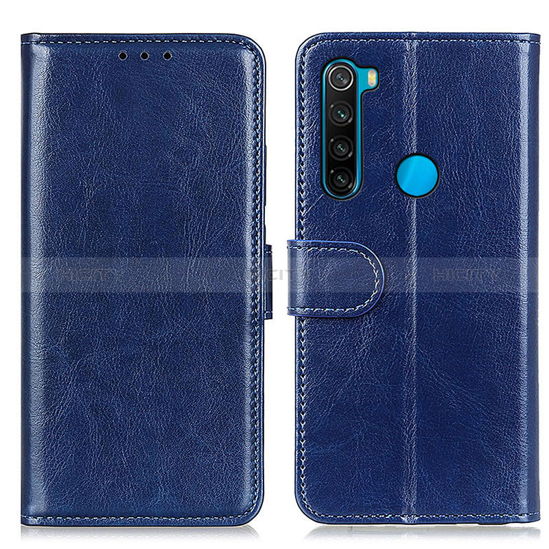 Handytasche Stand Schutzhülle Flip Leder Hülle M07L für Xiaomi Redmi Note 8 (2021) Blau Plus