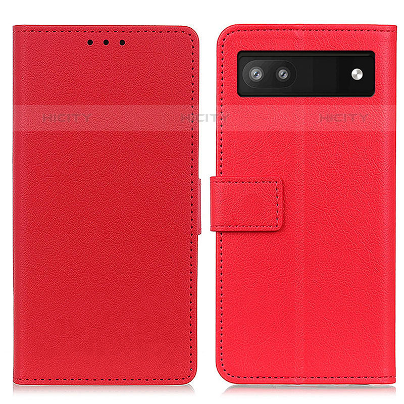 Handytasche Stand Schutzhülle Flip Leder Hülle M08L für Google Pixel 6a 5G Rot Plus