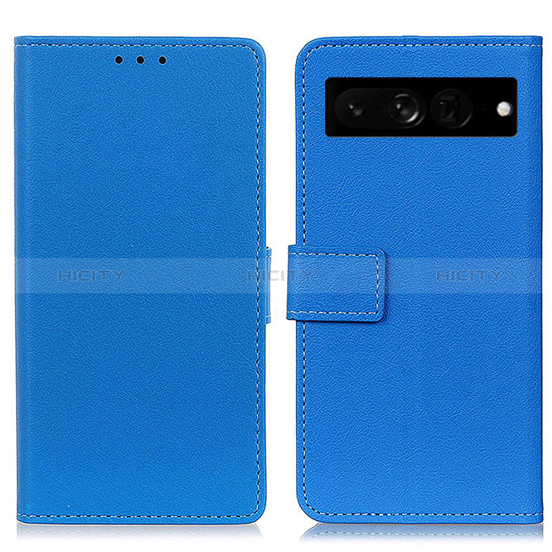 Handytasche Stand Schutzhülle Flip Leder Hülle M08L für Google Pixel 7 Pro 5G Blau Plus