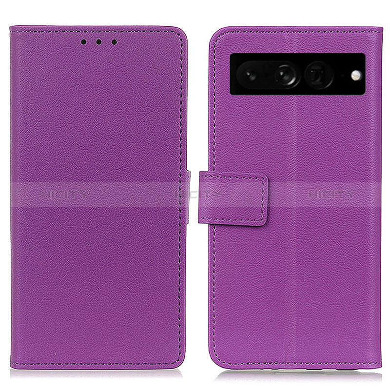 Handytasche Stand Schutzhülle Flip Leder Hülle M08L für Google Pixel 7 Pro 5G Violett