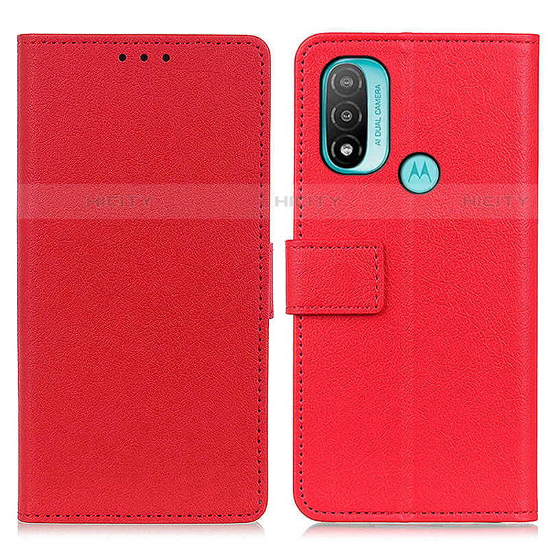 Handytasche Stand Schutzhülle Flip Leder Hülle M08L für Motorola Moto E20 Rot Plus