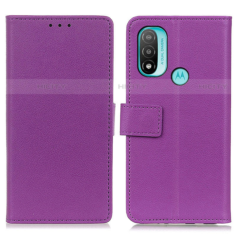 Handytasche Stand Schutzhülle Flip Leder Hülle M08L für Motorola Moto E20 Violett Plus