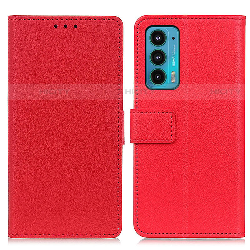 Handytasche Stand Schutzhülle Flip Leder Hülle M08L für Motorola Moto Edge 20 5G Rot Plus