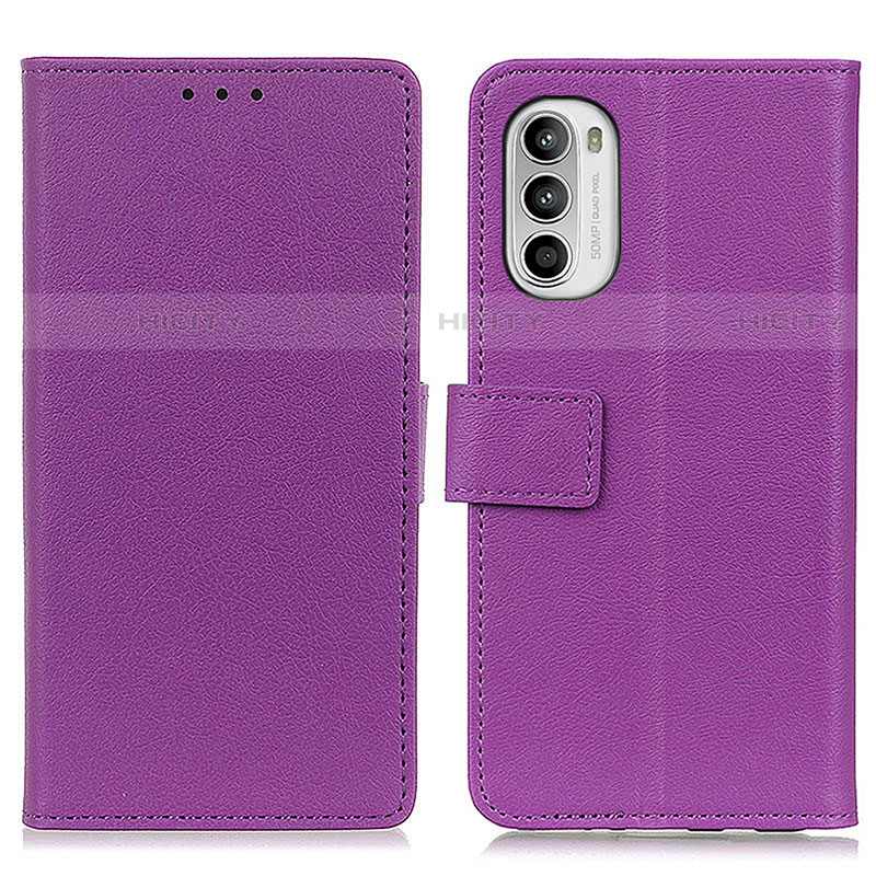 Handytasche Stand Schutzhülle Flip Leder Hülle M08L für Motorola Moto Edge (2022) 5G Violett