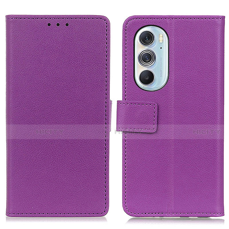 Handytasche Stand Schutzhülle Flip Leder Hülle M08L für Motorola Moto Edge 30 Pro 5G Violett