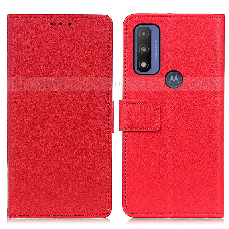 Handytasche Stand Schutzhülle Flip Leder Hülle M08L für Motorola Moto G Pure Rot Plus