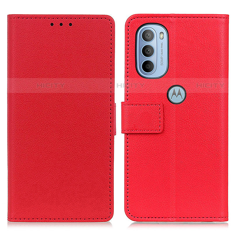 Handytasche Stand Schutzhülle Flip Leder Hülle M08L für Motorola Moto G31 Rot Plus