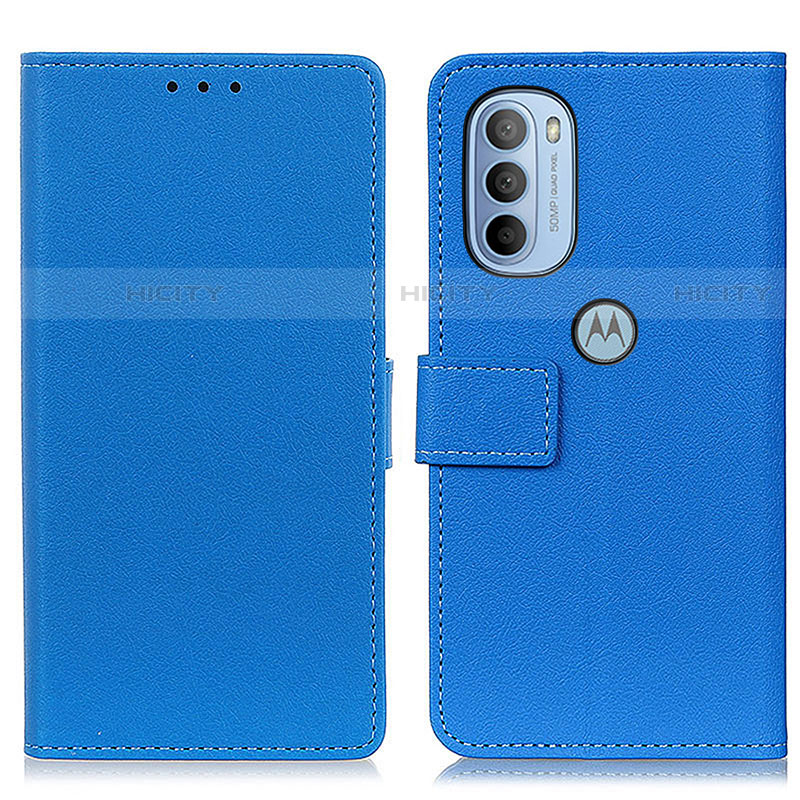 Handytasche Stand Schutzhülle Flip Leder Hülle M08L für Motorola Moto G41 Blau