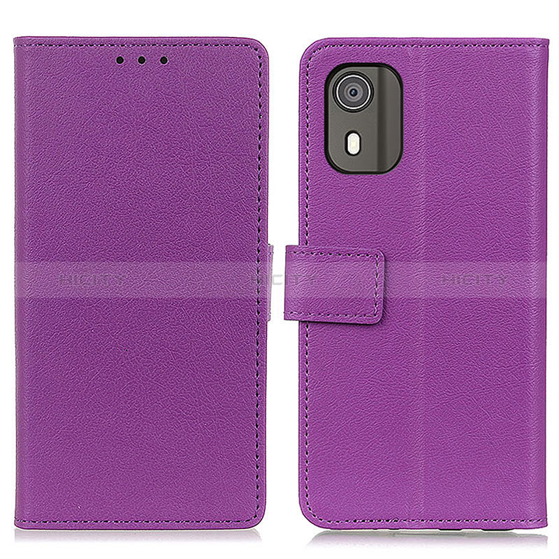 Handytasche Stand Schutzhülle Flip Leder Hülle M08L für Nokia C02 Violett