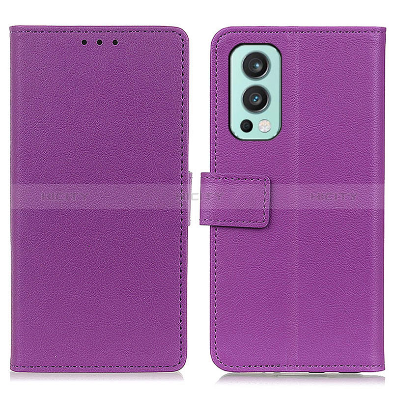 Handytasche Stand Schutzhülle Flip Leder Hülle M08L für OnePlus Nord 2 5G Violett