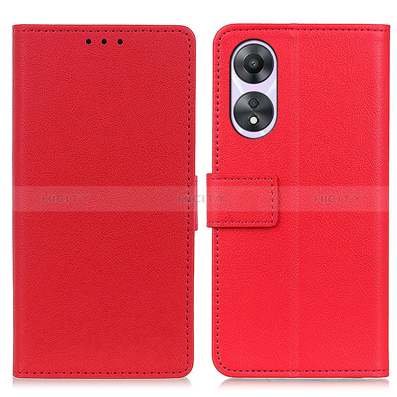 Handytasche Stand Schutzhülle Flip Leder Hülle M08L für Oppo A38 Rot