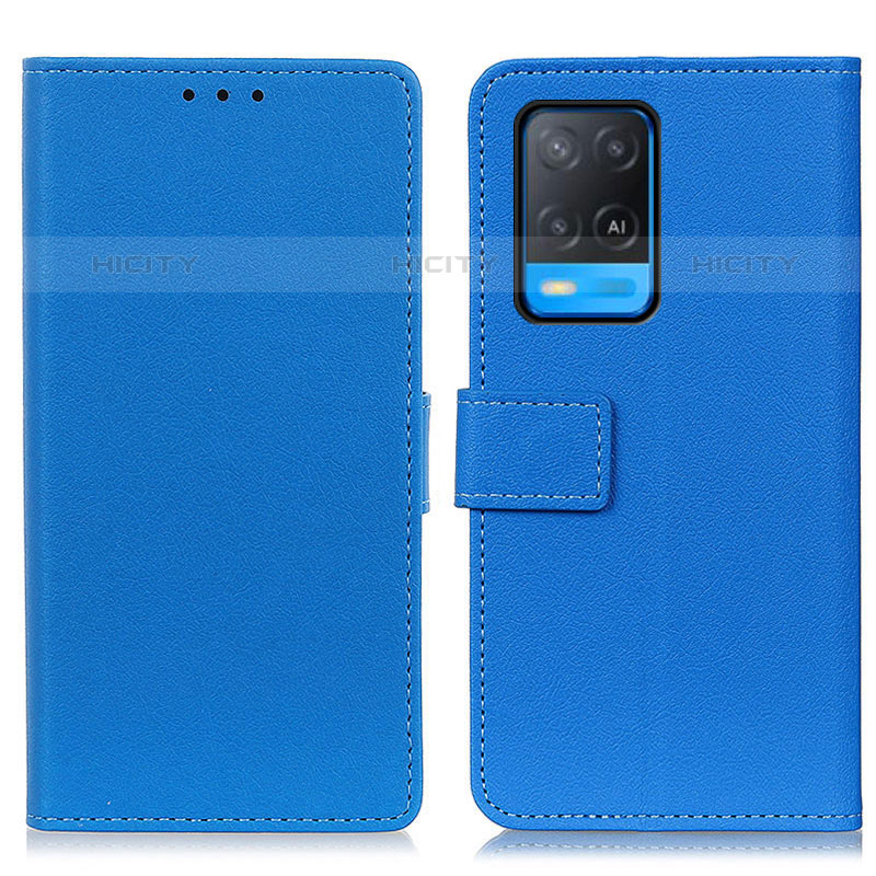 Handytasche Stand Schutzhülle Flip Leder Hülle M08L für Oppo A54 4G Blau