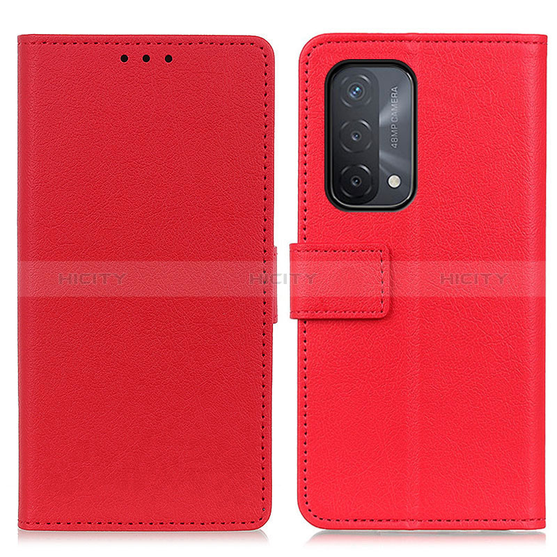 Handytasche Stand Schutzhülle Flip Leder Hülle M08L für Oppo A54 5G Rot Plus