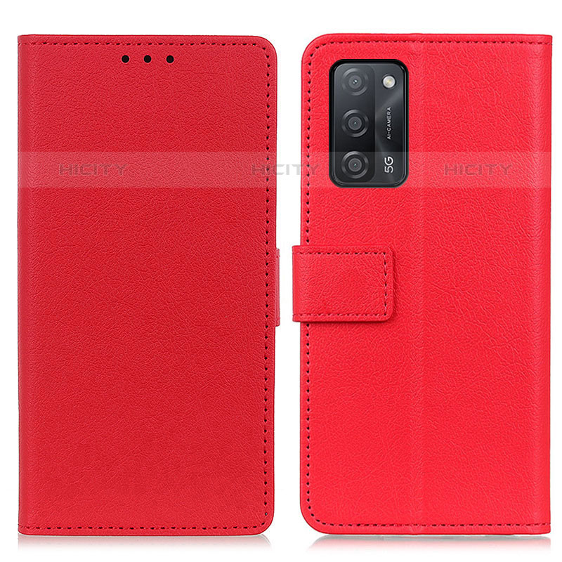 Handytasche Stand Schutzhülle Flip Leder Hülle M08L für Oppo A55 5G Rot