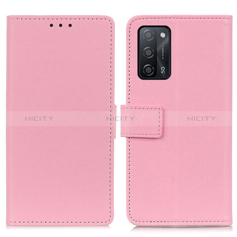 Handytasche Stand Schutzhülle Flip Leder Hülle M08L für Oppo A56 5G Rosa