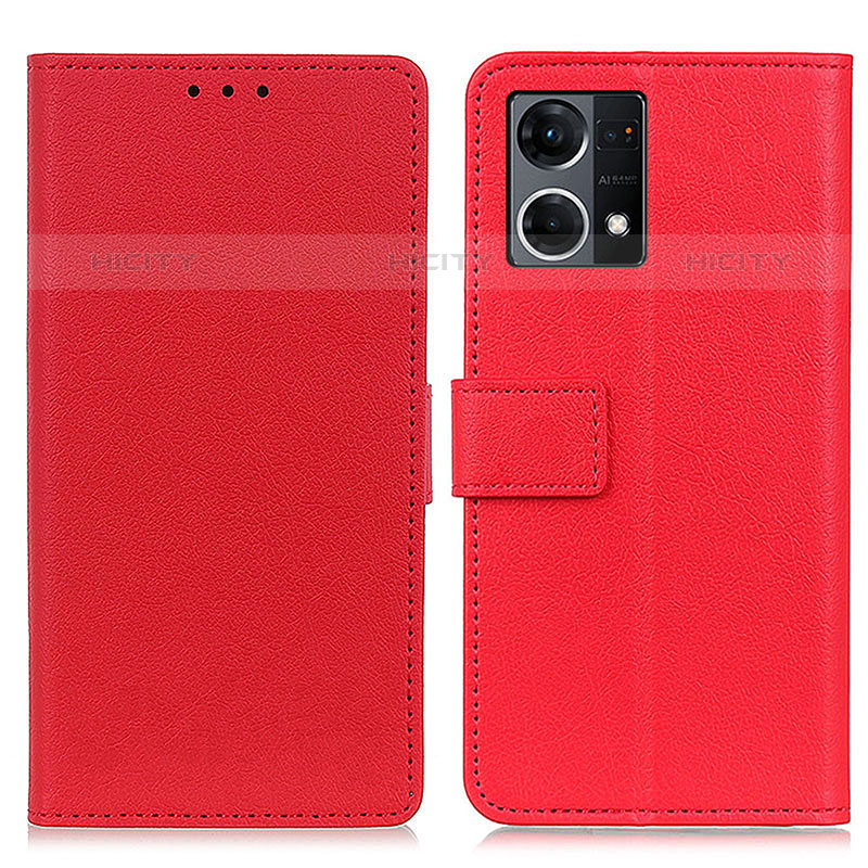 Handytasche Stand Schutzhülle Flip Leder Hülle M08L für Oppo F21 Pro 4G Rot Plus