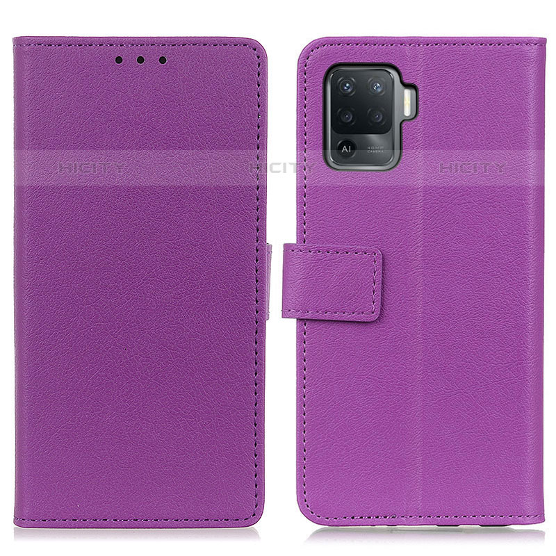 Handytasche Stand Schutzhülle Flip Leder Hülle M08L für Oppo Reno5 F Violett Plus