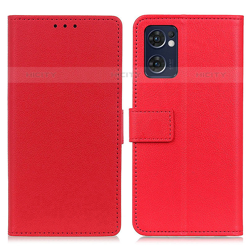 Handytasche Stand Schutzhülle Flip Leder Hülle M08L für Oppo Reno7 5G Rot Plus