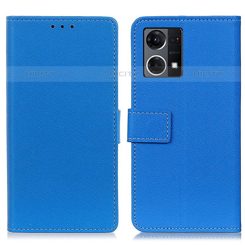 Handytasche Stand Schutzhülle Flip Leder Hülle M08L für Oppo Reno8 4G Blau Plus