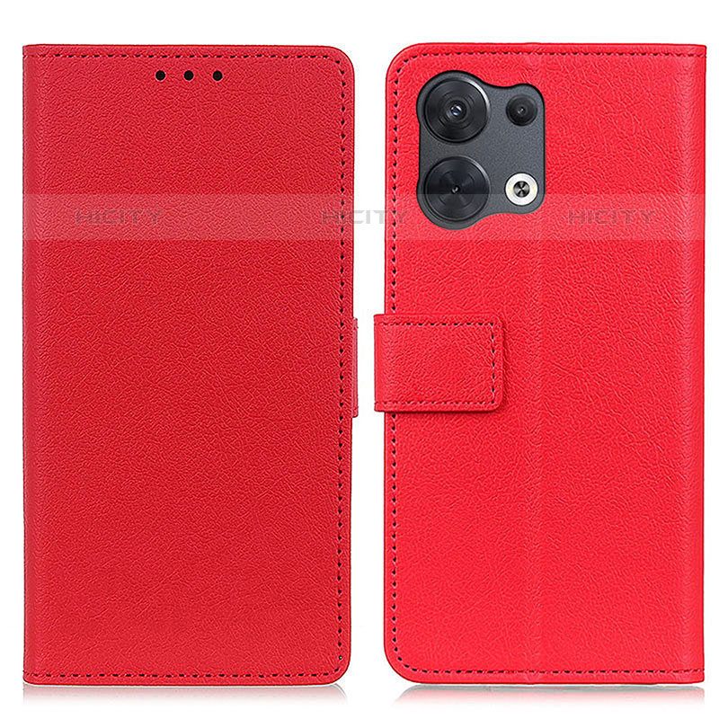 Handytasche Stand Schutzhülle Flip Leder Hülle M08L für Oppo Reno8 5G Rot