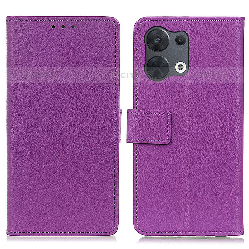 Handytasche Stand Schutzhülle Flip Leder Hülle M08L für Oppo Reno8 5G Violett