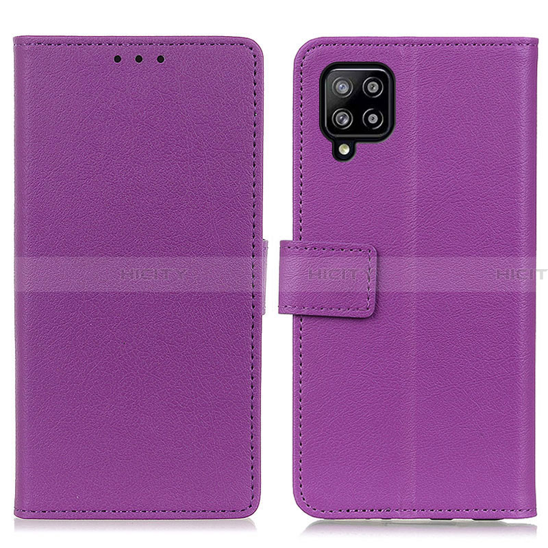 Handytasche Stand Schutzhülle Flip Leder Hülle M08L für Samsung Galaxy A22 4G Violett Plus