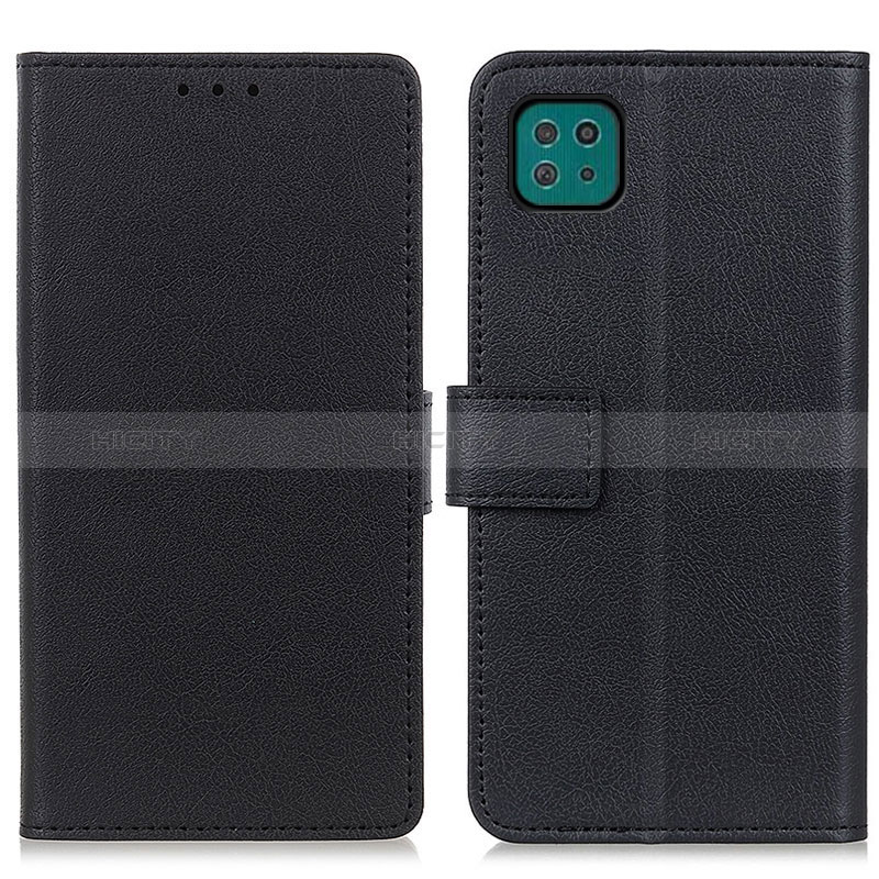 Handytasche Stand Schutzhülle Flip Leder Hülle M08L für Samsung Galaxy A22s 5G Schwarz