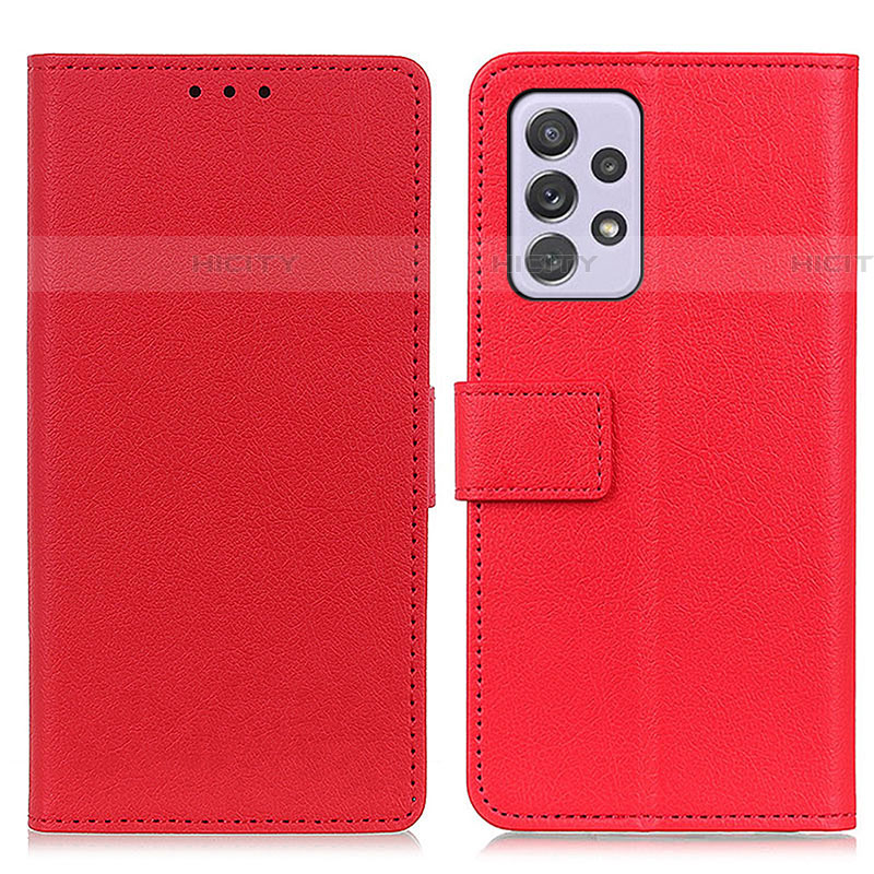 Handytasche Stand Schutzhülle Flip Leder Hülle M08L für Samsung Galaxy A73 5G Rot Plus