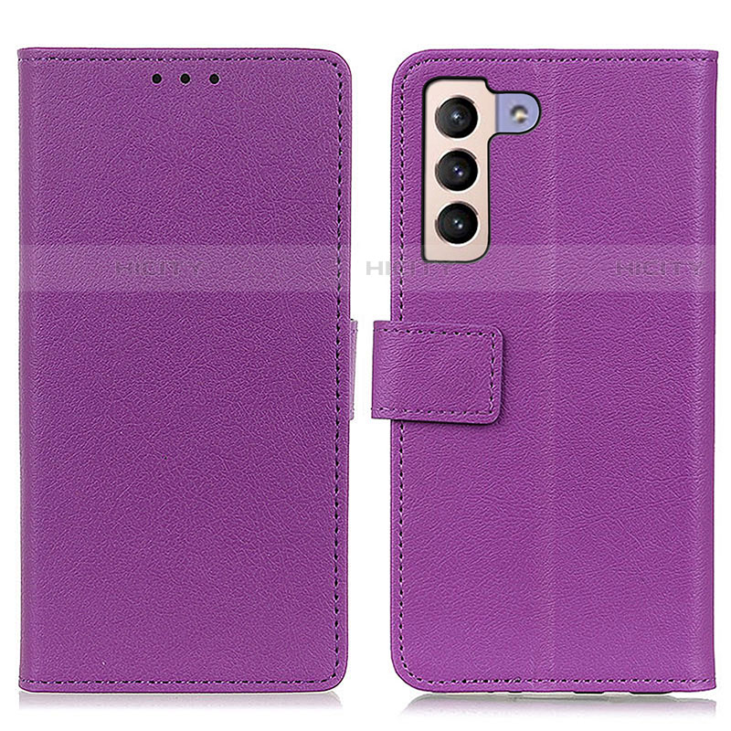 Handytasche Stand Schutzhülle Flip Leder Hülle M08L für Samsung Galaxy S21 5G Violett Plus