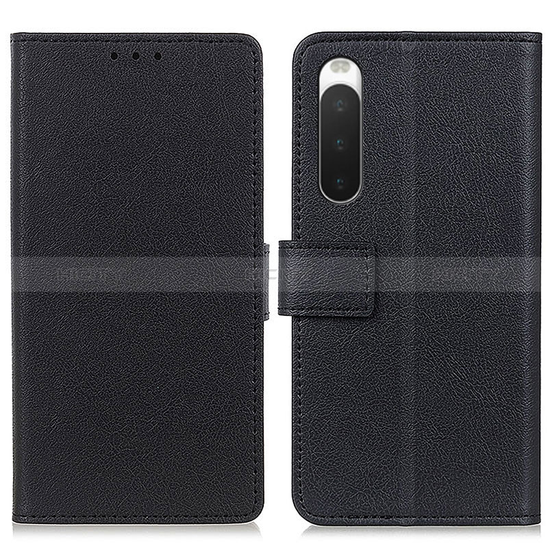 Handytasche Stand Schutzhülle Flip Leder Hülle M08L für Sony Xperia 10 IV Schwarz